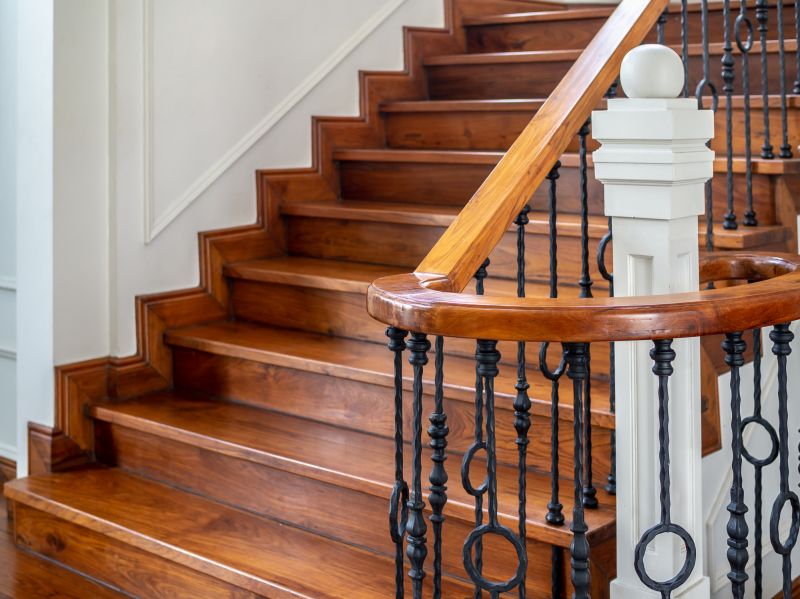 Finished Wrought Iron Stair Railing